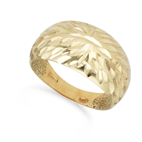 Anello donna a fascia in oro giallo 18Kt 