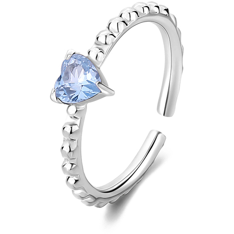 Anello Dazzly regolabile in acciaio 316L, con cubi