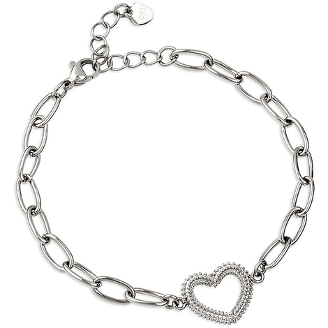 Bracciale a catena in acciaio con cuore Ops 