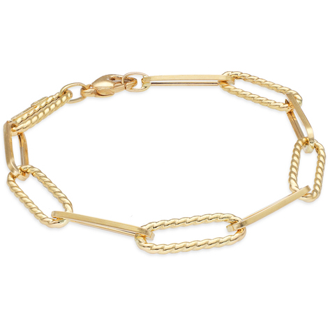 Bracciale donna a catena in oro giallo 18 kt