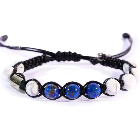 Bracciale filo con pietre bianco-blu Ivan Basile