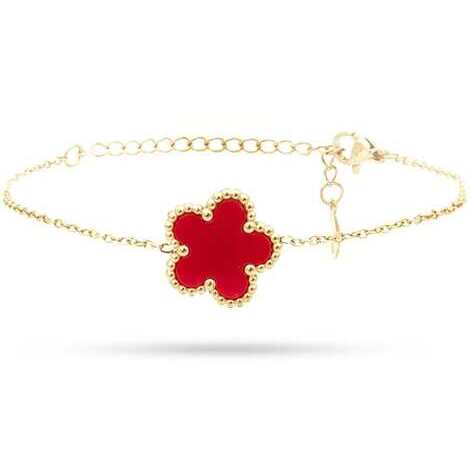 Bracciale in acciaio a catena con fiore Freddy 