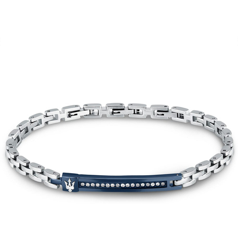 Bracciale in acciaio a catena da uomo Maserati 