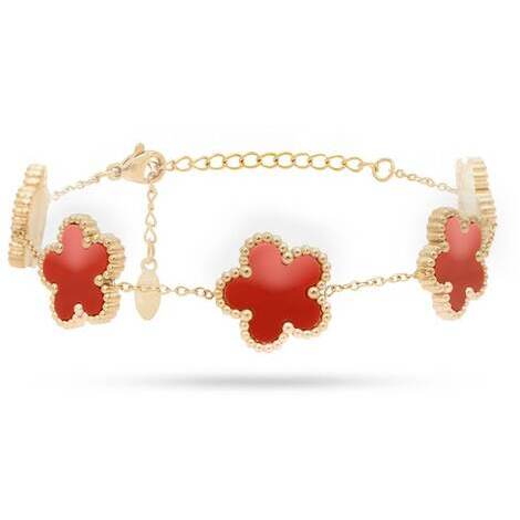 Bracciale in acciaio da donna con fiori Freddy 