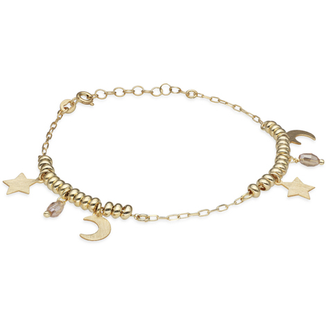 Bracciale in argento 925 gold con charms