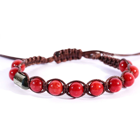 Bracciale in filo con pietre rosse Ivan Basile