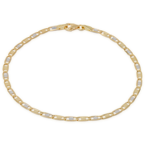 Bracciale in oro 18 Kt bicolore a catena groumette