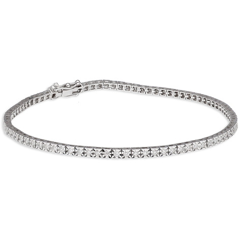 Bracciale tennis in oro 18kt e diamanti BL 0.70