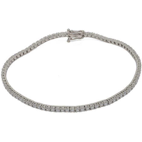 Bracciale tennis in oro 9 Kt con zirconi