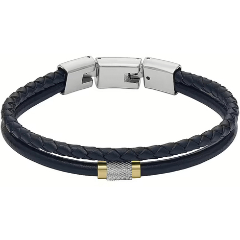 Bracciale uomo Fossil All Stacked Up blu navy