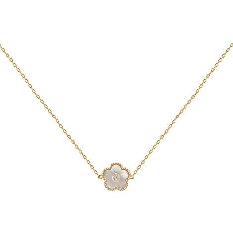 Collana con fiore in argento da donna JL 