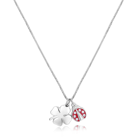 Collana con quadrifoglio e coccinella S'Agap