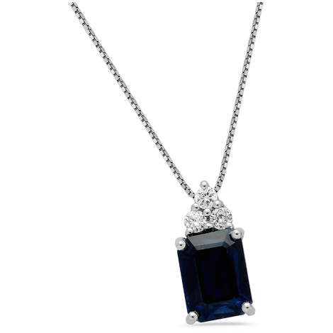 Collana oro 9Kt pietra lab grown diamond Eureka