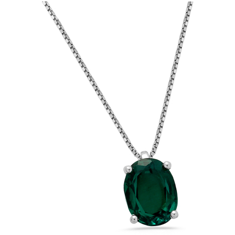 Collana oro 9Kt pietra lab grown diamond Eureka