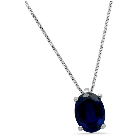 Collana oro 9Kt pietra lab grown diamond Eureka