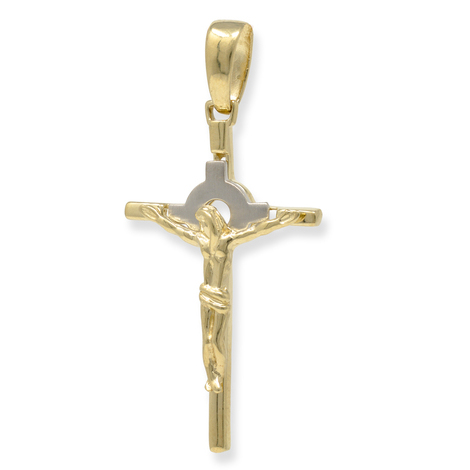 CROCE CRISTO GIALLA 9KT