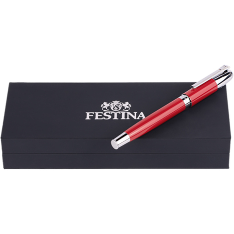 Penna stilografica Festina in acciaio rosso