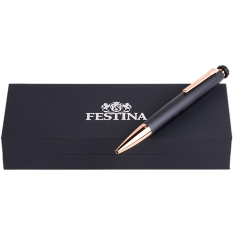 Penna a sfera Festina in acciaio rose e blu navy