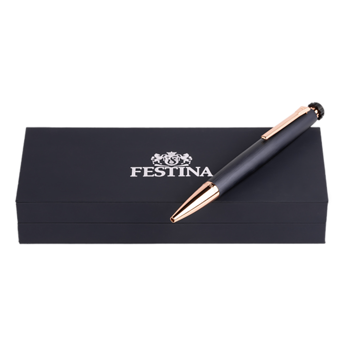 Penna a sfera Festina in acciaio rose e blu navy FWS4103/N