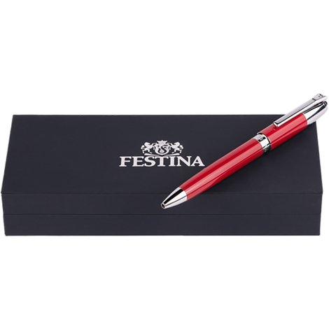 Penna a sfera Festina in acciaio silver e rosso