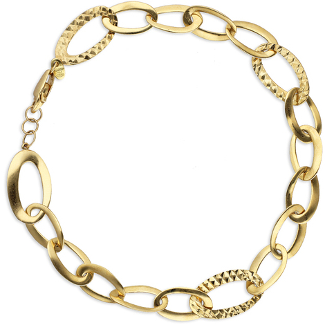 Bracciale donna a catena in oro giallo 18 kt