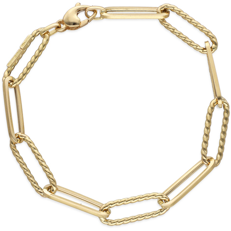 Bracciale donna a catena in oro giallo 18 kt