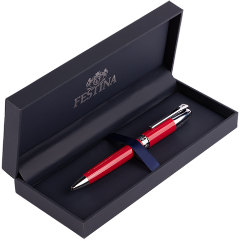 Penna a sfera Festina in acciaio silver e rosso