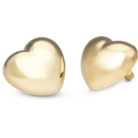 Orecchini a forma di cuore in argento 925 gold