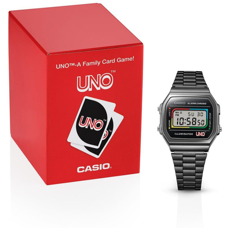 Orologio digitale in acciaio Casio Uno 