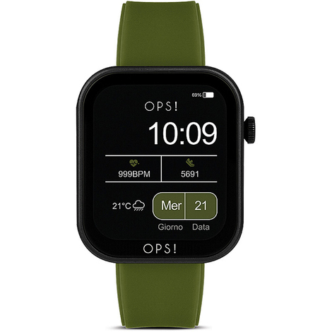 OSmartwatch da donna in silicone verde Ops 