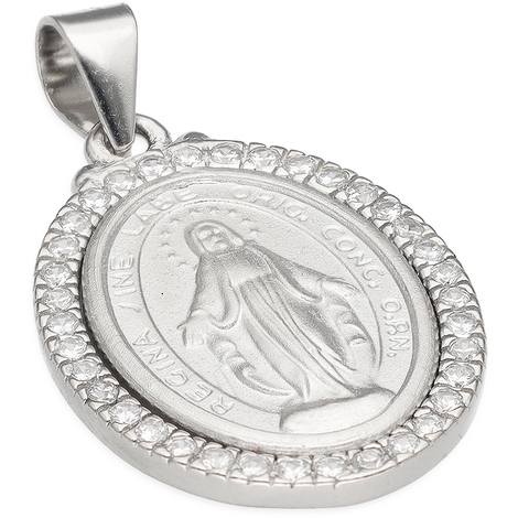 Pendente ovale sacro in argento 925