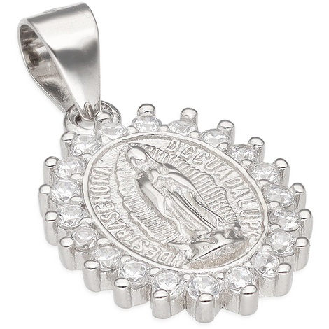 Pendente ovale sacro in argento 925