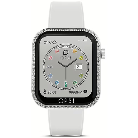 Smartwatch da donna Ops Call Diamonds bianco