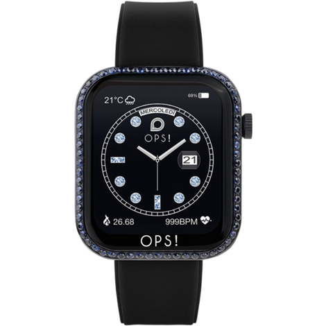 Smartwatch da donna Ops Call Diamonds nero